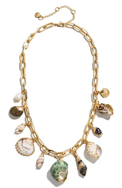 BaubleBar All At Sea Charm Necklace in Gold Multi at Nordstrom | Nordstrom