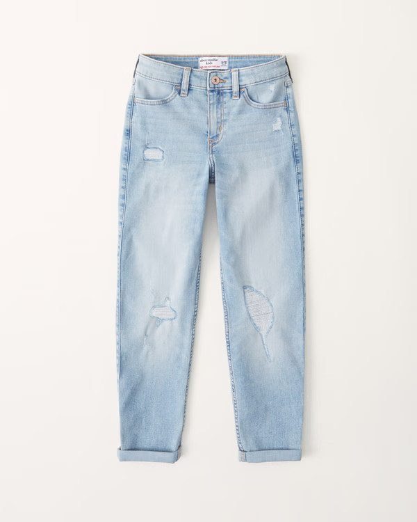 girls high rise mini mom jeans | girls clearance | Abercrombie.com | Abercrombie & Fitch (US)