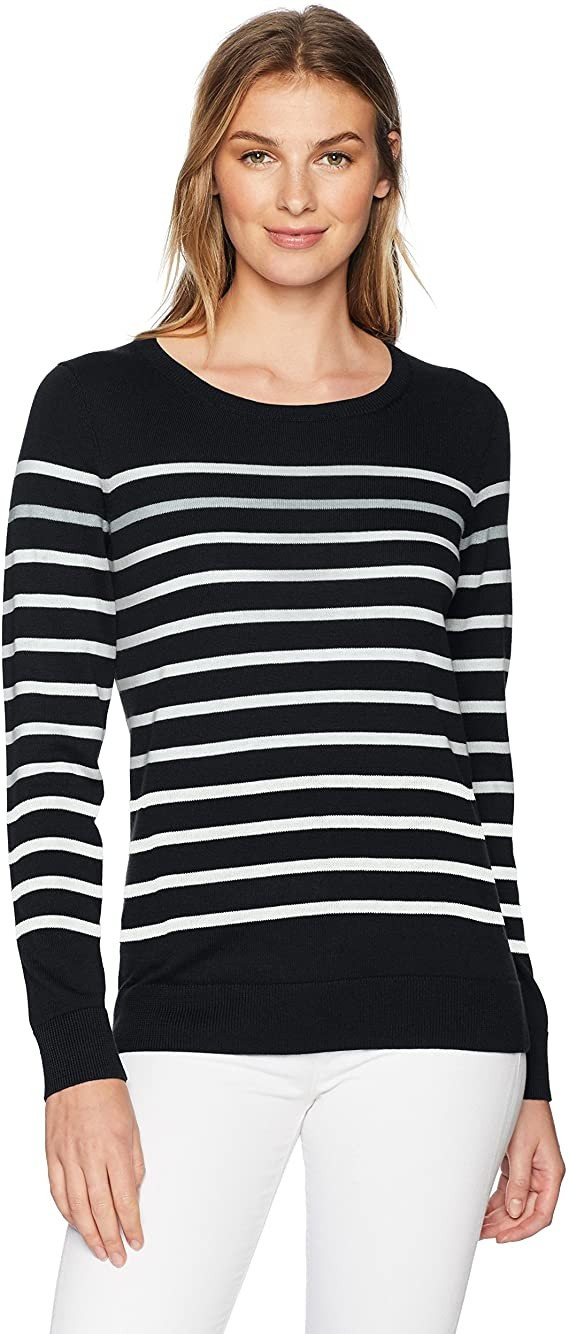 Amazon Essentials Women's Classic Fit Lightweight Long-Sleeve Crewneck Sweater | Amazon (US)