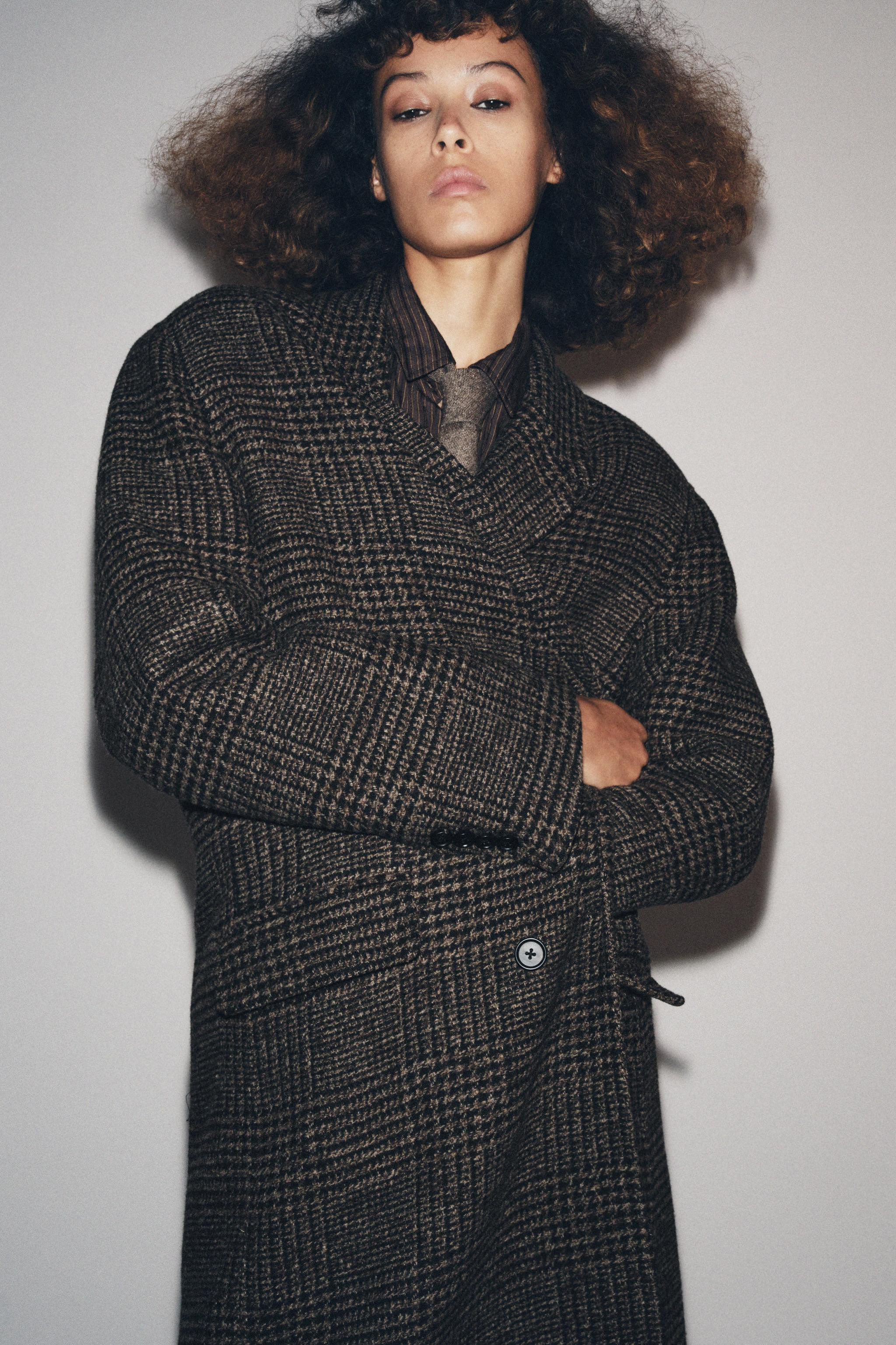 ZW COLLECTION CHECK COAT | Zara AU