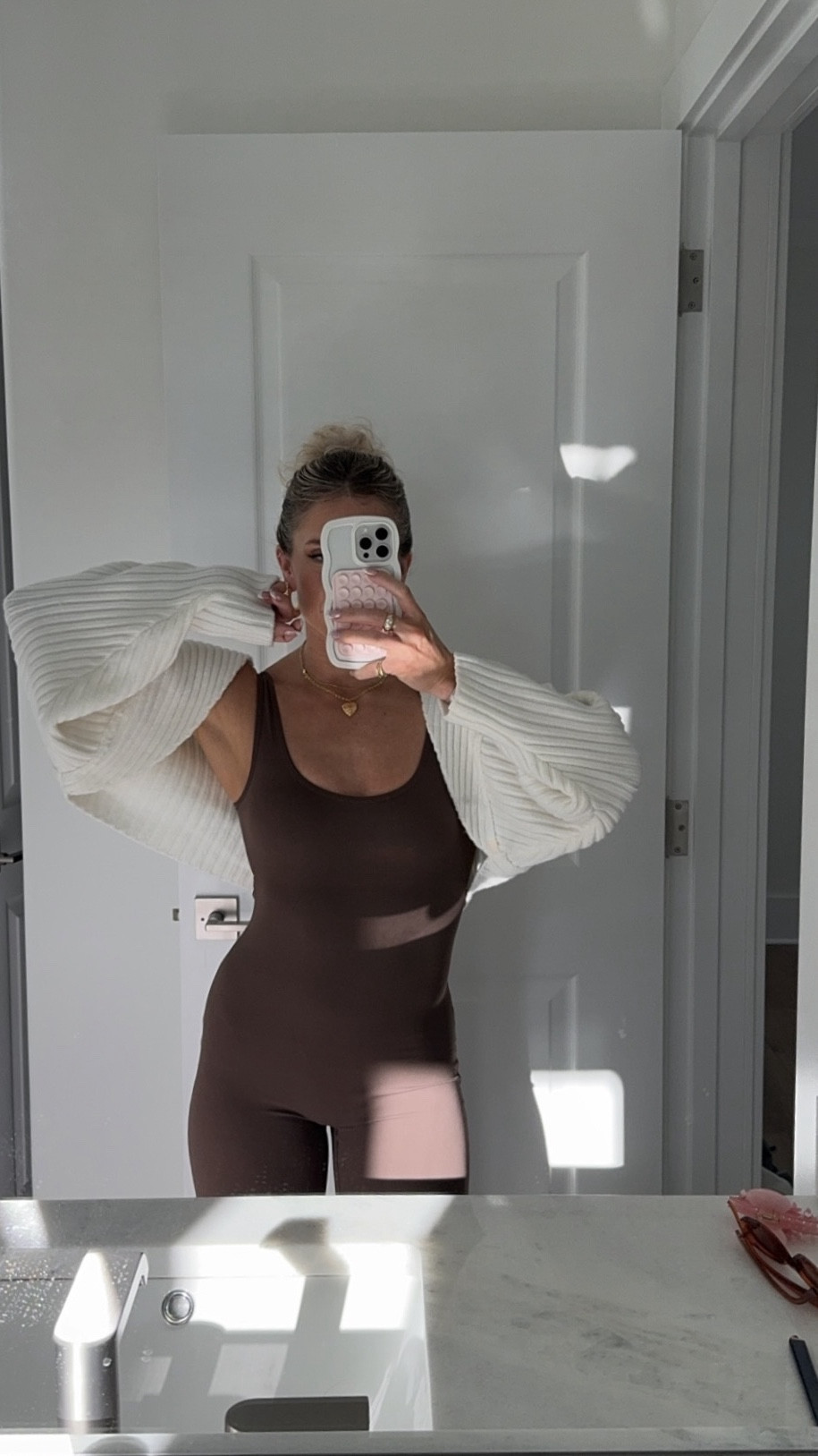 Both of these are staples for me & so comfy & affordable! Small in jumpsuit & Large in shrug 🤎

#LTKfitness #LTKfindsunder50 #LTKstyletip