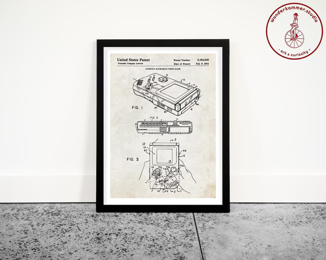 Video Game Patent Art Print: Gamer Room Decor - Etsy | Etsy (US)