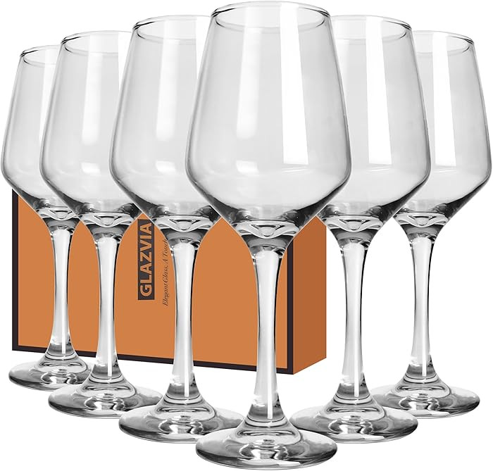 Crystal Wine Glasses Set of 6-12oz Clear Stemmed Wine Glass Glassware, Hand Blown Drinkware, Uniq... | Amazon (CA)