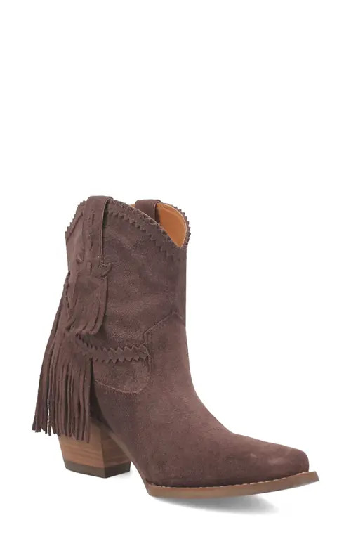 Dingo Fandango Fringe Western Boot in Brown at Nordstrom, Size 9.5 | Nordstrom