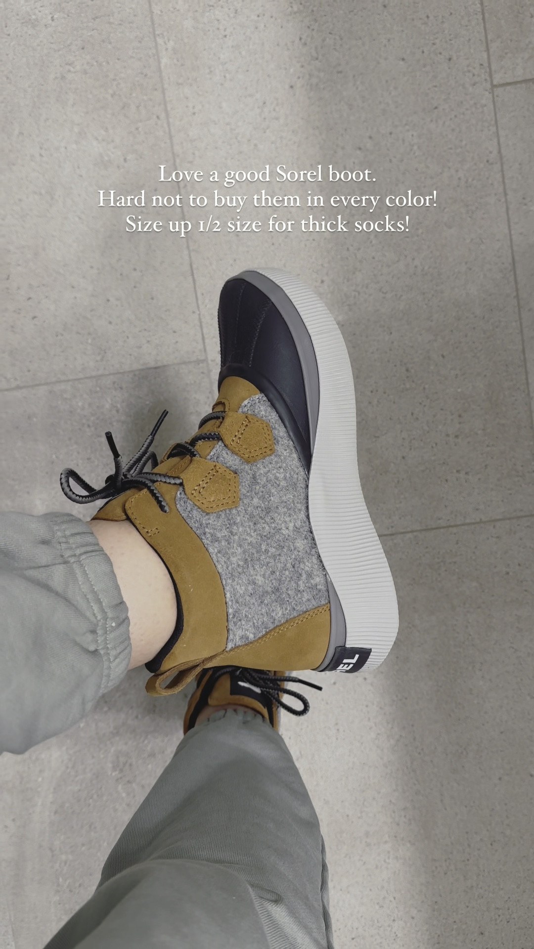 My favorite snow boots are Sorel hands down! They feel and look like a sneaker. Size up a 1/2 size if you want to wear thick socks. They’re waterproof too!

Snow boots, winter boots, Sorel, fashion, style, winter outfits 

#LTKShoeCrush #LTKStyleTip