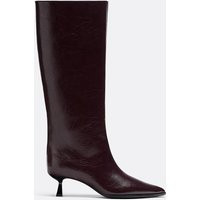 Stradivarius Botas tacón kitten BURGUNDY 35 | Stradivarius ES