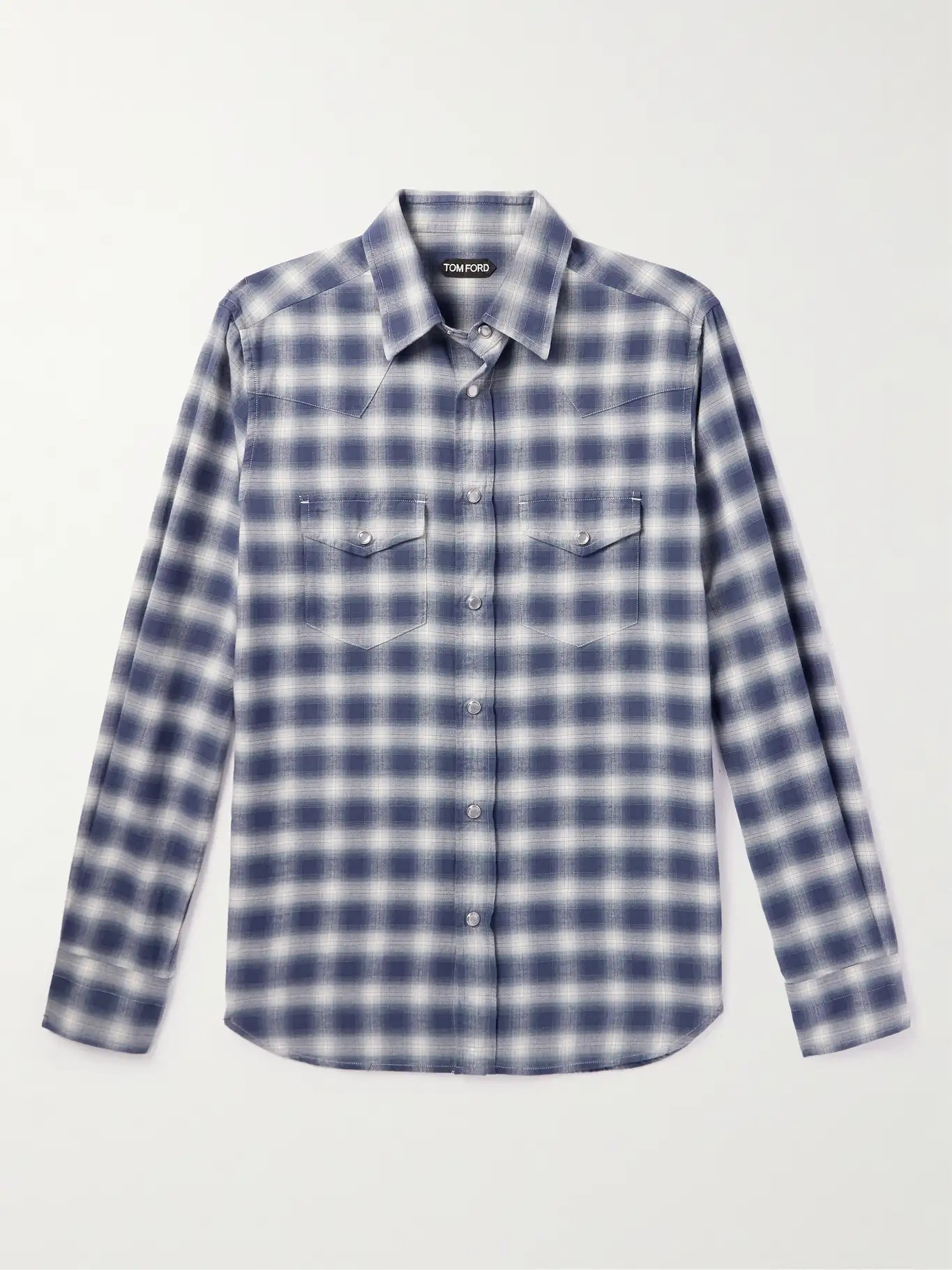 Shadow Checked Cotton-Poplin Western Shirt | Mr Porter (US & CA)