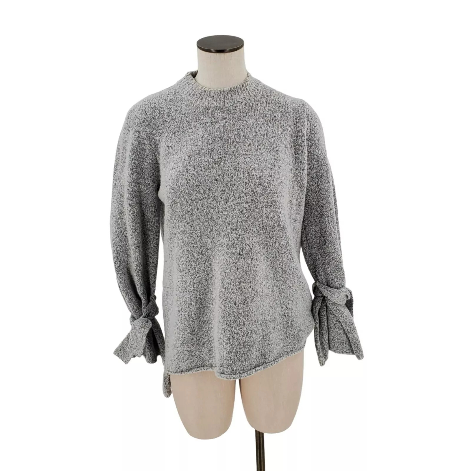 JOA Los Angeles Womens Sweater Tie On Wrist Soft Hi Low Grey Size Small  | eBay | eBay US