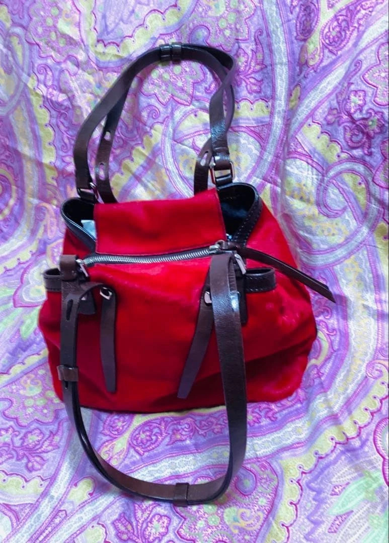 FRANCESCO BIASIA Shoulder Tote Bag Purse Calf Hair Leather in Red USED Good Cond | eBay | eBay US