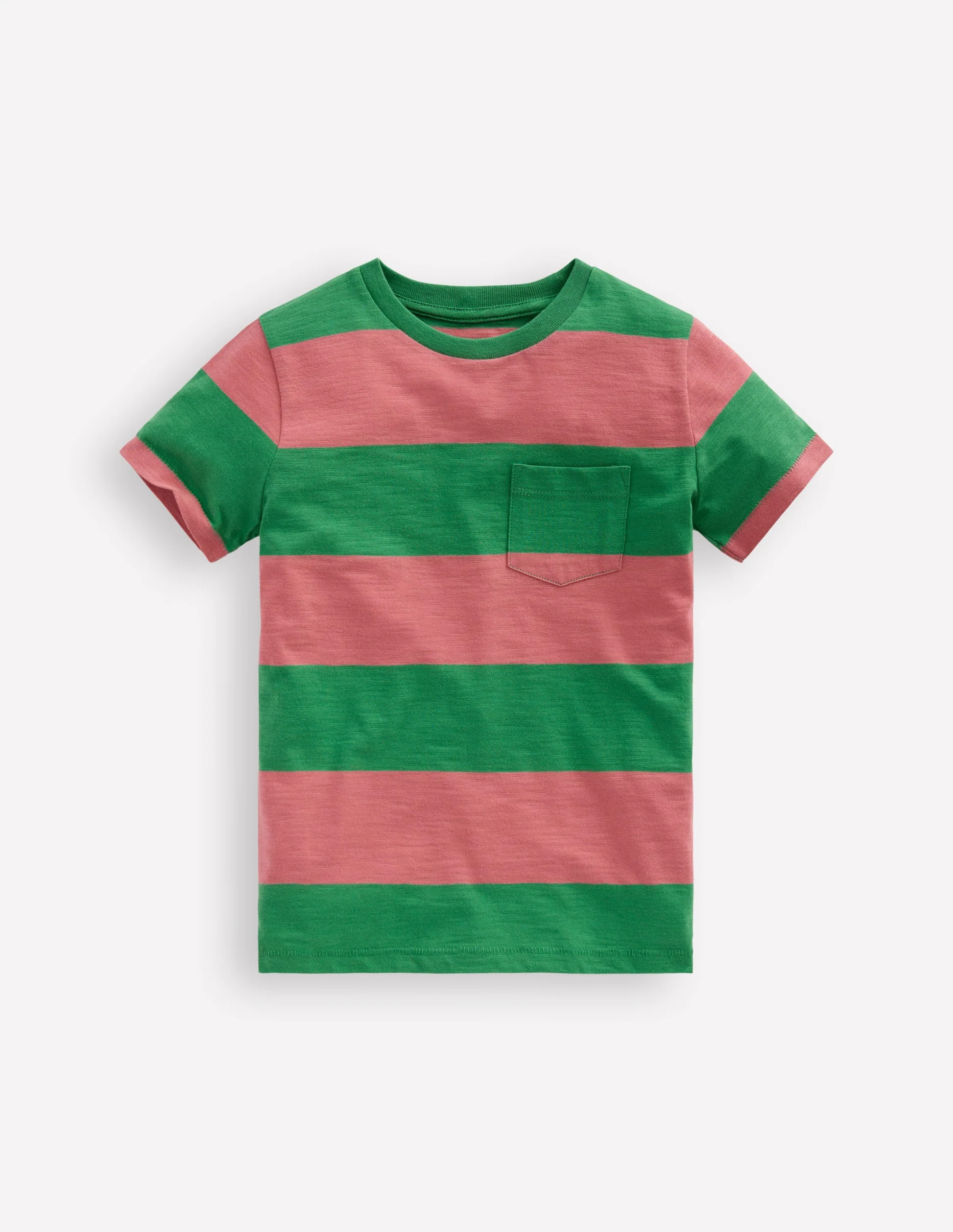 Everyday Short Sleeve T-Shirt-Shamrock Green/Chintz Pink | Boden (US)