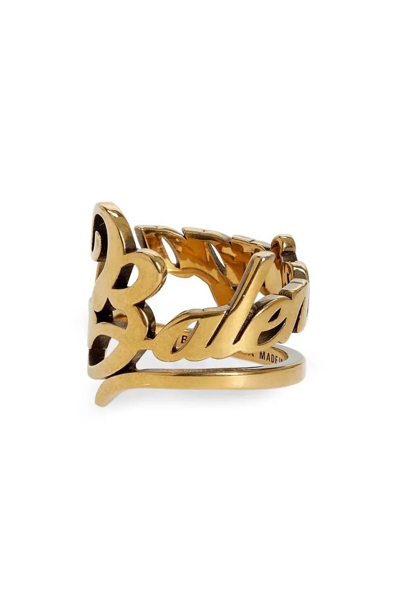 Balenciaga Typo Logo Ring | Nordstrom | Nordstrom