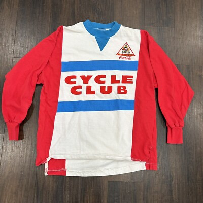 Vintage 80's 90's Coca-Cola Cycle Club - Cycle Circuit Long Sleeve Shirt Size L | eBay US