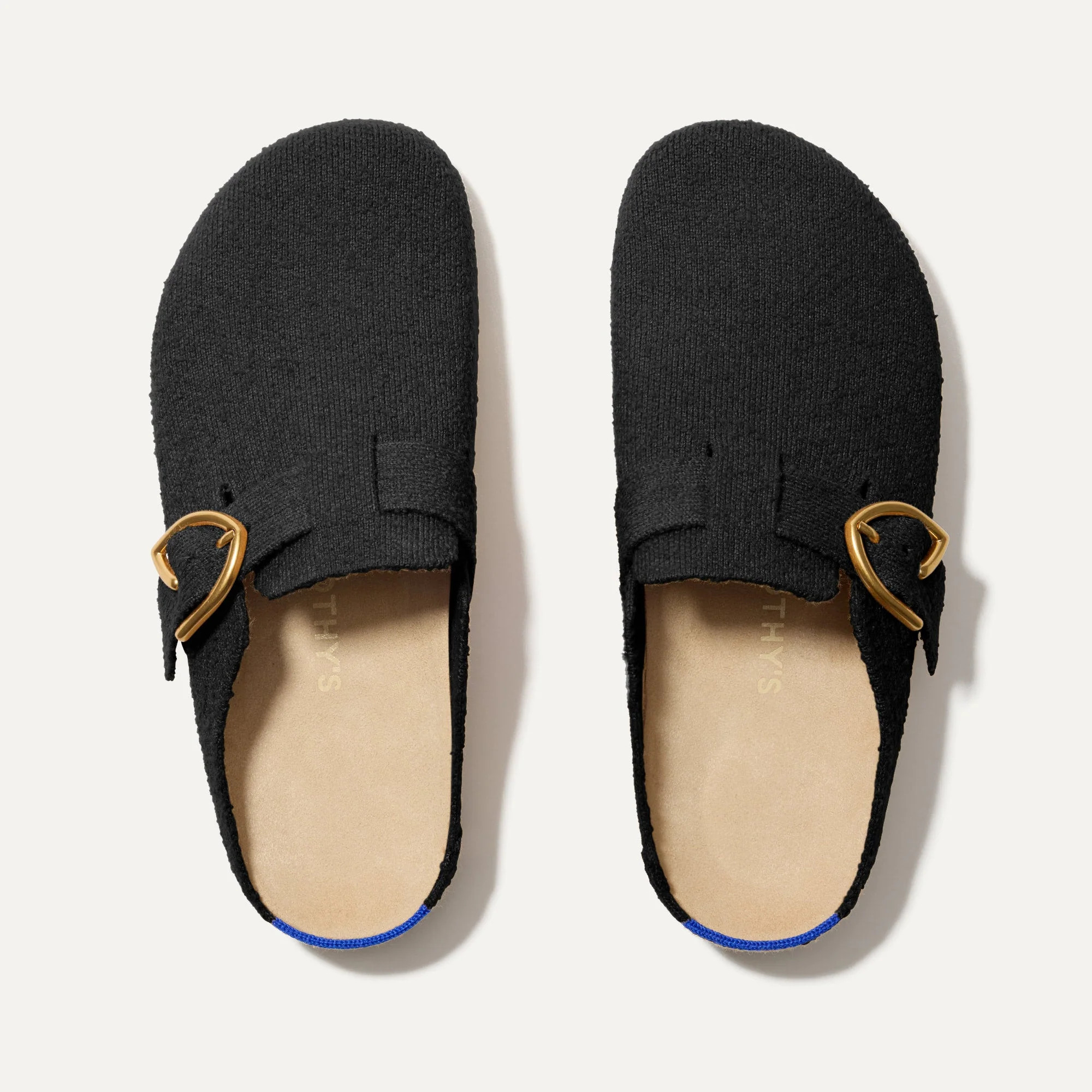 The Buckle Clog in Soft Black Bouclé | Rothy's | Rothy's