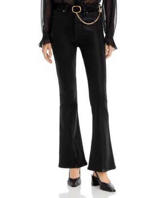 Tailorless High Rise Skinny Bootcut Jeans in Coated Black | Bloomingdale's (US)