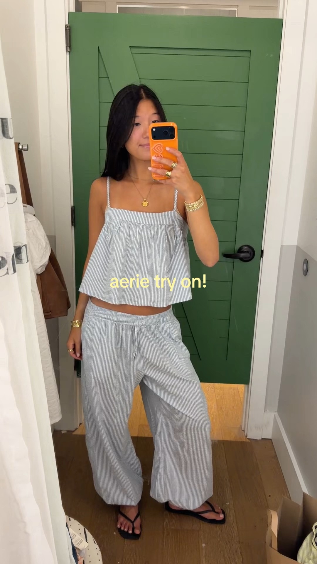 wearing size XS in dresses, M in sweater striped set and S in everything else !