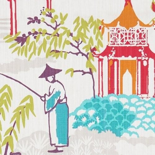 Clarke & Clarke Pagoda Summer Fabric | DecoratorsBest