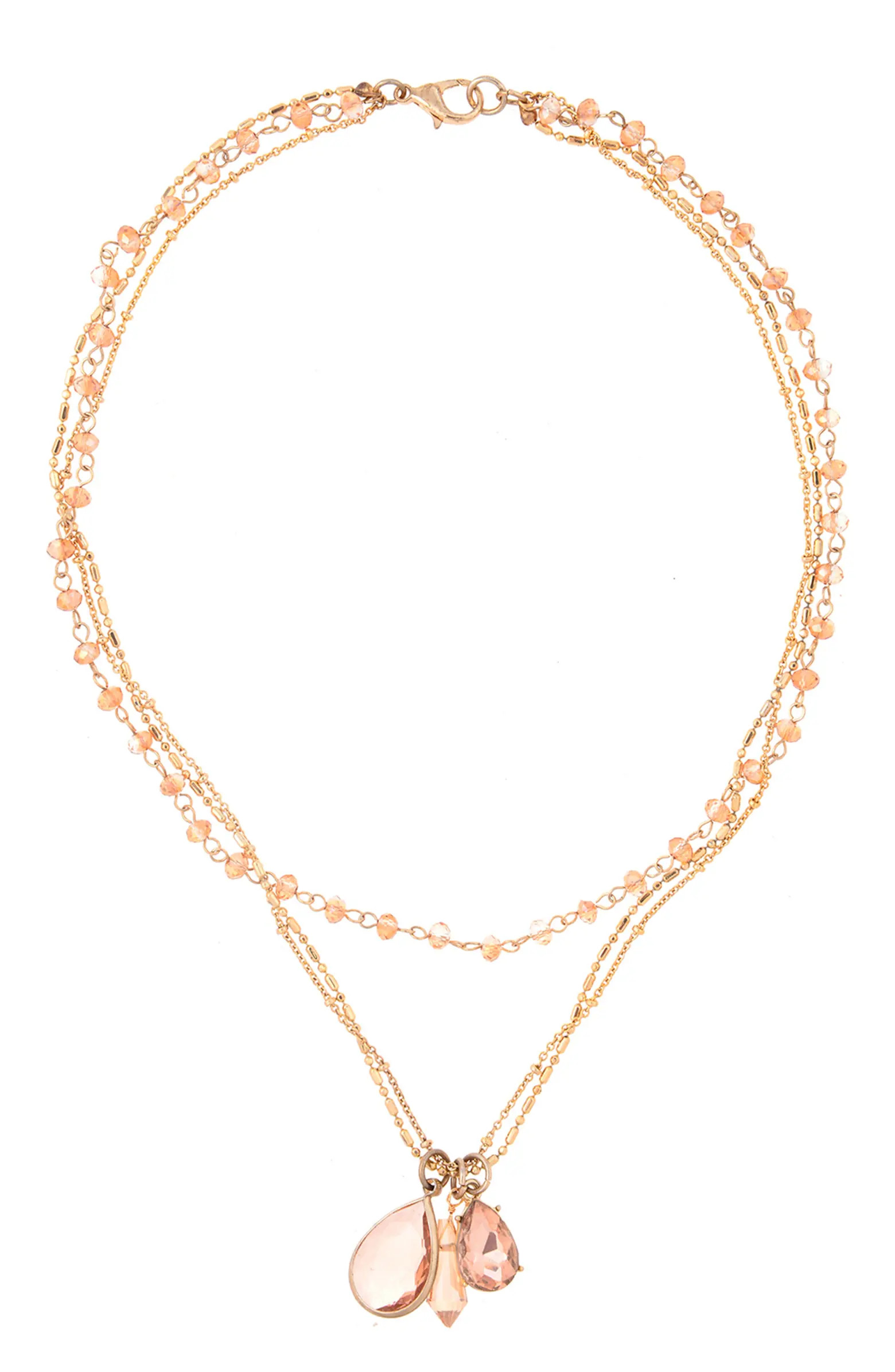ZAXIE By Stefanie Taylor Crystal Charm Layered Necklace | Nordstromrack | Nordstrom Rack