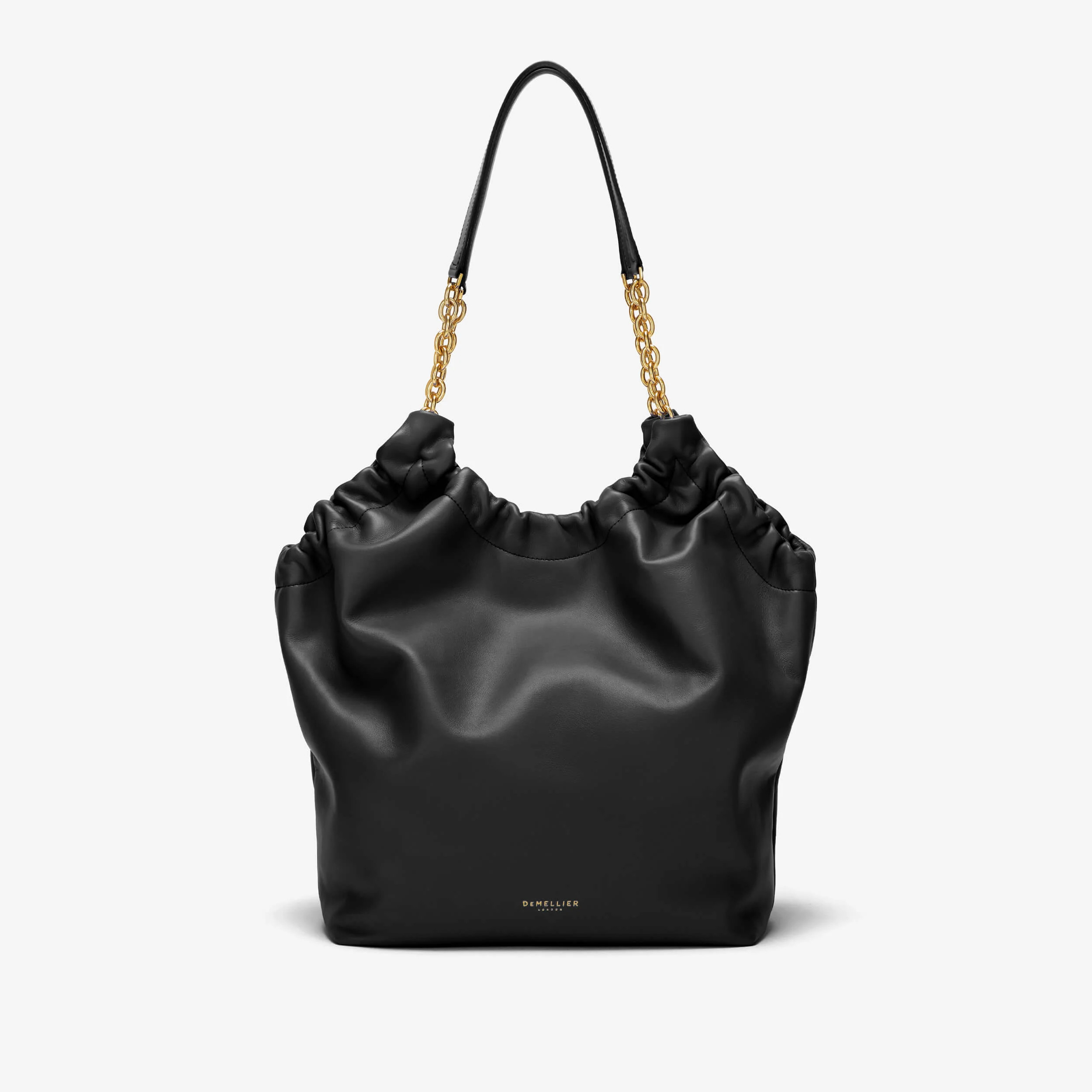 DeMellier The Miami in Black Smooth Leather Shoulder bag | DeMellier