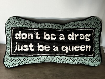 FURBISH DRAG QUEEN NEEDLEPOINT PILLOW - NWOT | eBay US
