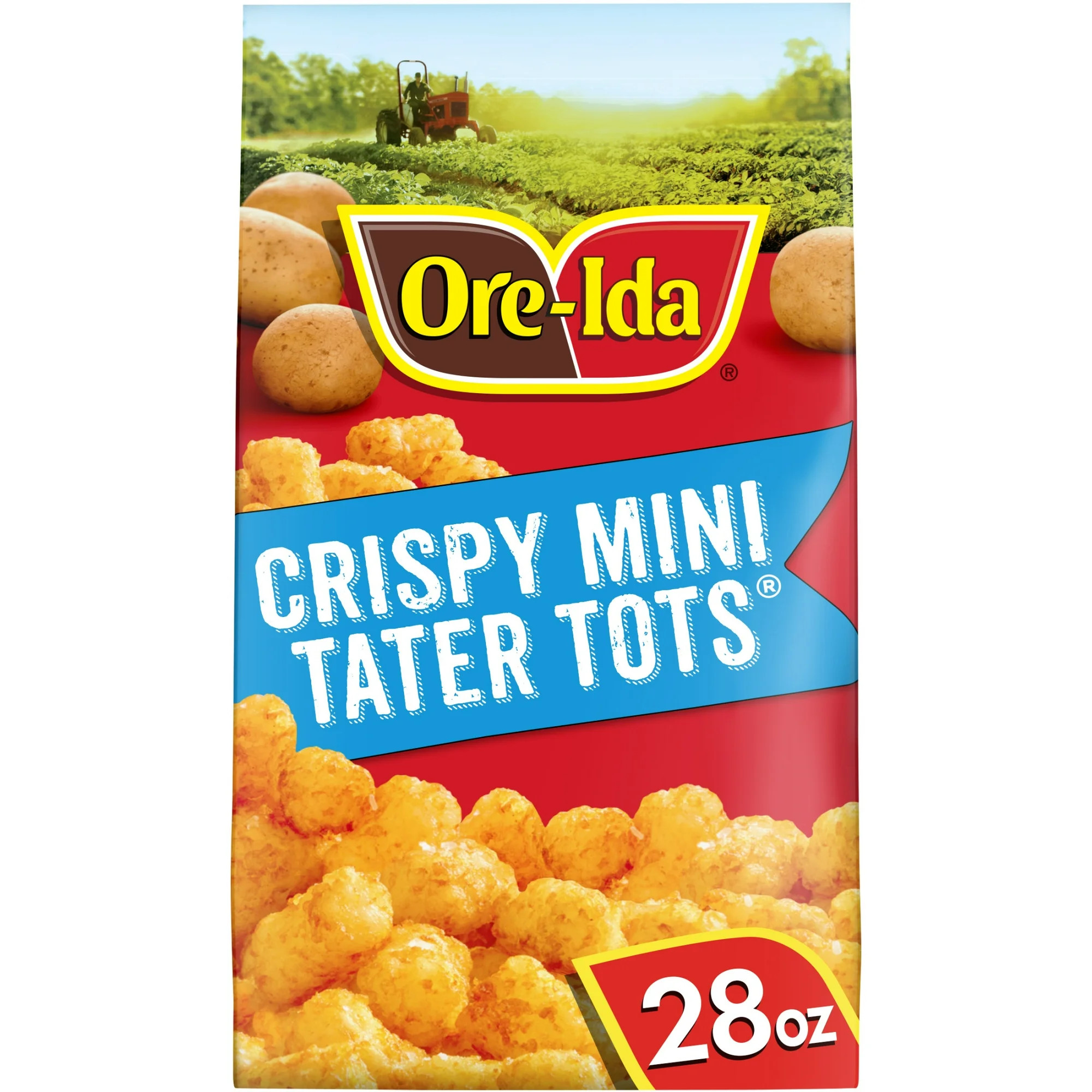 Ore-Ida Mini Tater Tots Seasoned Shredded Frozen Potatoes, 28 oz Bag | Walmart (US)