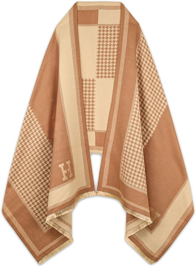 EXTREE Scarfs for Women Pashmina Silky Shawl Wrap for Evening Dressing Blanket Open Front Poncho ... | Amazon (US)