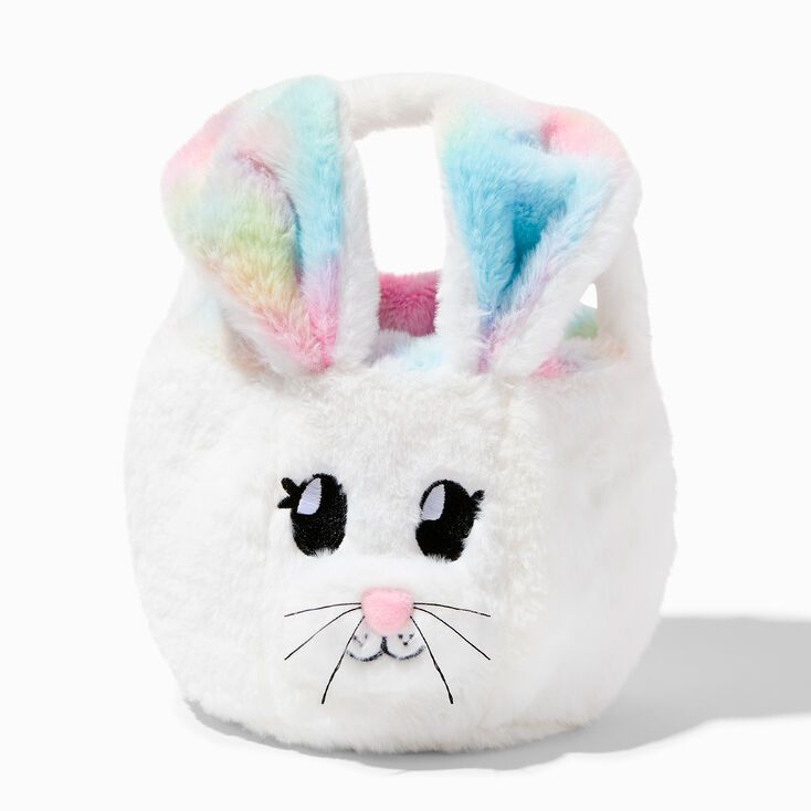Easter Bunny Plush White Handled Basket | Claire's (US)