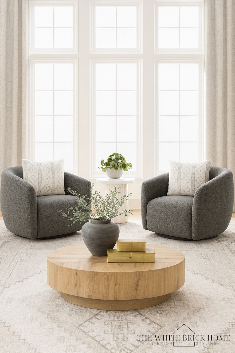 A modern traditional way to style a wall of your living room that still allows all of the natural light from your windows into the room! 

Living room, living room decor, living room ideas, living room chairs, living room rug, living room decor, living room finds, home decor, sitting area, accent chair, area rug, throw pillows, vase, side table, curtains, living room layout, living room ideas, home decor, McGee and co, pottery barn, Amazon 

#LTKHome #LTKSaleAlert #LTKSeasonal