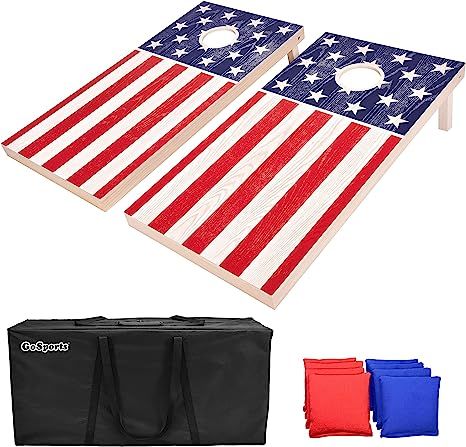 GoSports Flag Series Wood Cornhole Sets – Choose between American Flag and State Flags – Incl... | Amazon (US)