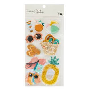Beach Accessories Dimensional Stickers by Recollections™ | Michaels® | Michaels Stores