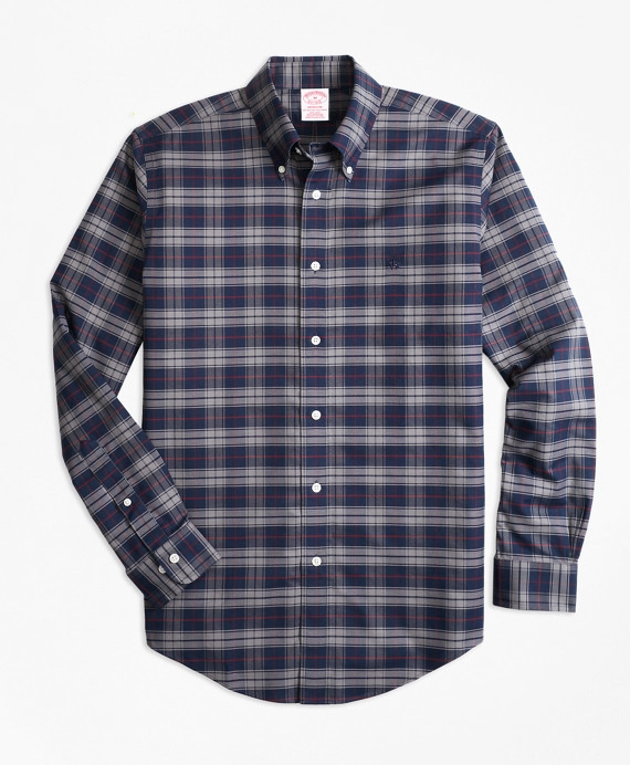 Non-Iron Madison Fit Plaid Sport Shirt May We Suggest: Supima® Denim Straight Fit Jeans Supima® Deni | Brooks Brothers