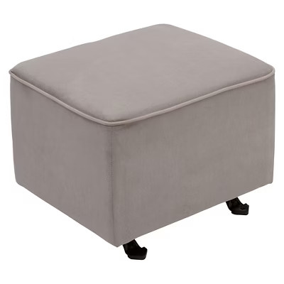 Delta Children Non-Tufted Gliding Ottoman - Dove Gray/Soft Gray Welt | Target