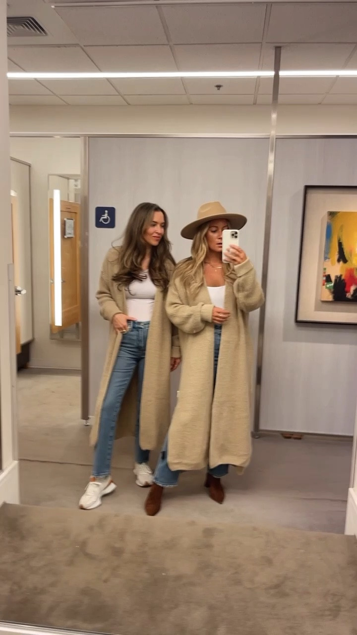 NSALE: 2 ways to style this Topshop oversized maxi cardigan. Reminds me very much of the Mango Coatigan that always sells out in the fall. Both wearing US4/S in cardigan, runs true to size. Good American jeans run true to size, wearing 26. 

New Balance 327 outfit, Nordstrom Sale, Oh So Glam  

#LTKxNSale #LTKsalealert #LTKunder100