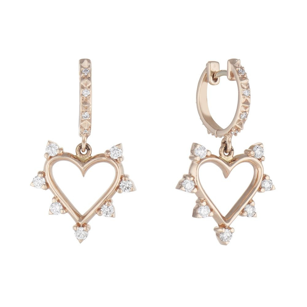 Marlo Laz Open Heart Spiked Earrings | goop | goop