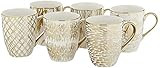 Certified International 26540SET6 Matrix 16 oz. Gold Plated Mugs, Set of 6, 5" x 3.25" x 4.5", Mu... | Amazon (US)