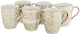 Certified International 26540SET6 Matrix 16 oz. Gold Plated Mugs, Set of 6, 5" x 3.25" x 4.5", Multi | Amazon (US)