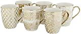 Certified International 26540SET6 Matrix 16 oz. Gold Plated Mugs, Set of 6, 5" x 3.25" x 4.5", Mu... | Amazon (US)