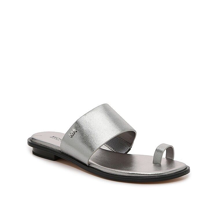 Michael Michael Kors August Sandal - Women's - Silver Metallic - Flat | DSW