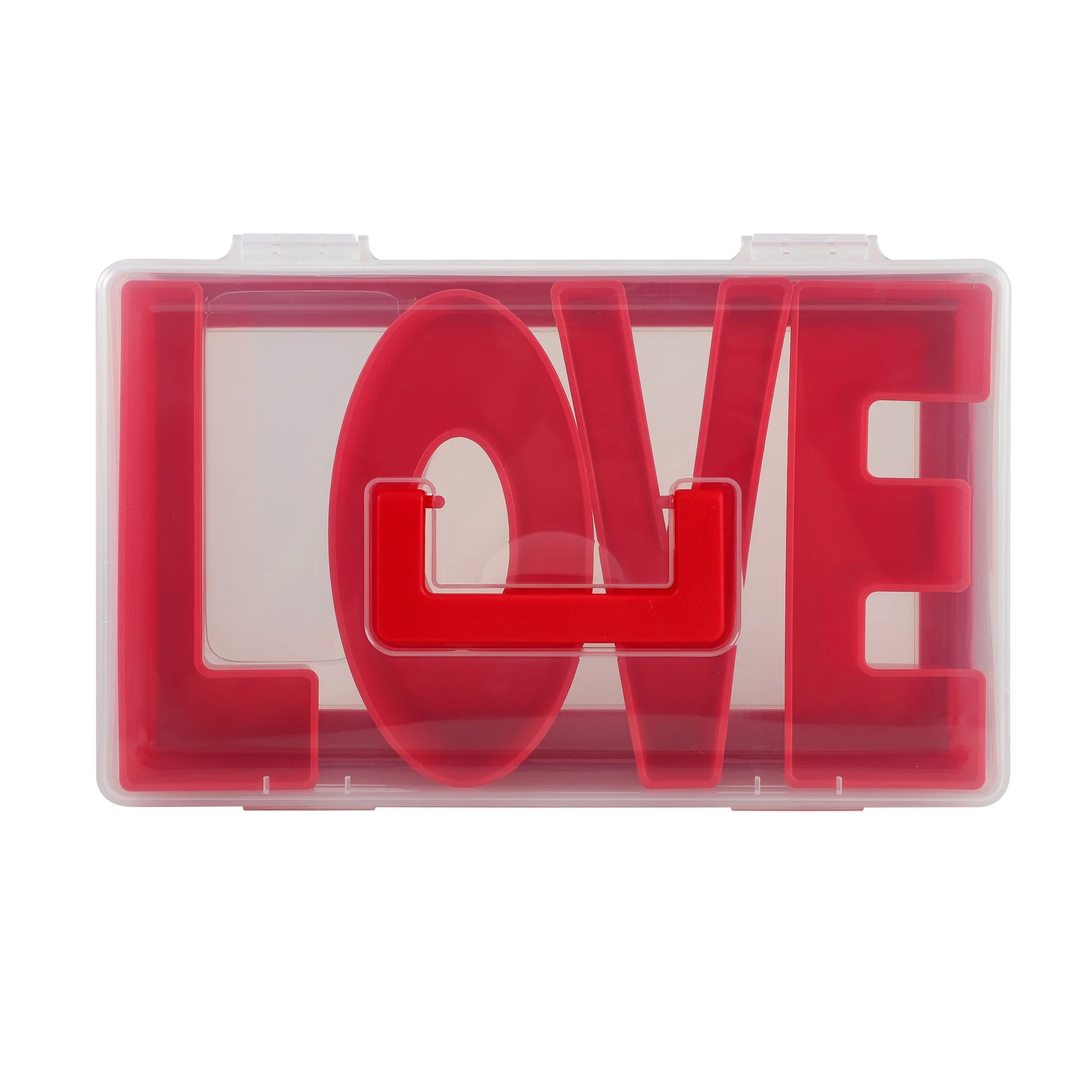Cook with Color Valentine’s Day Figural Plastic Snack Box, Red LOVE Design | Walmart (US)