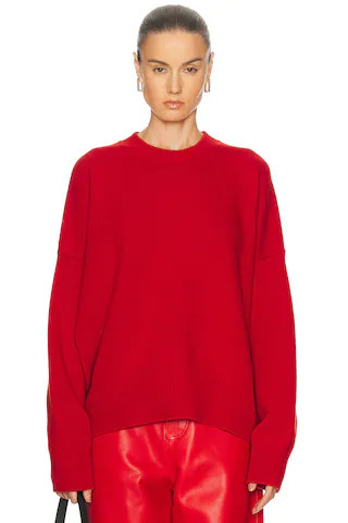 Rohe Brushed Wool Crewneck Sweater in Red | FWRD 