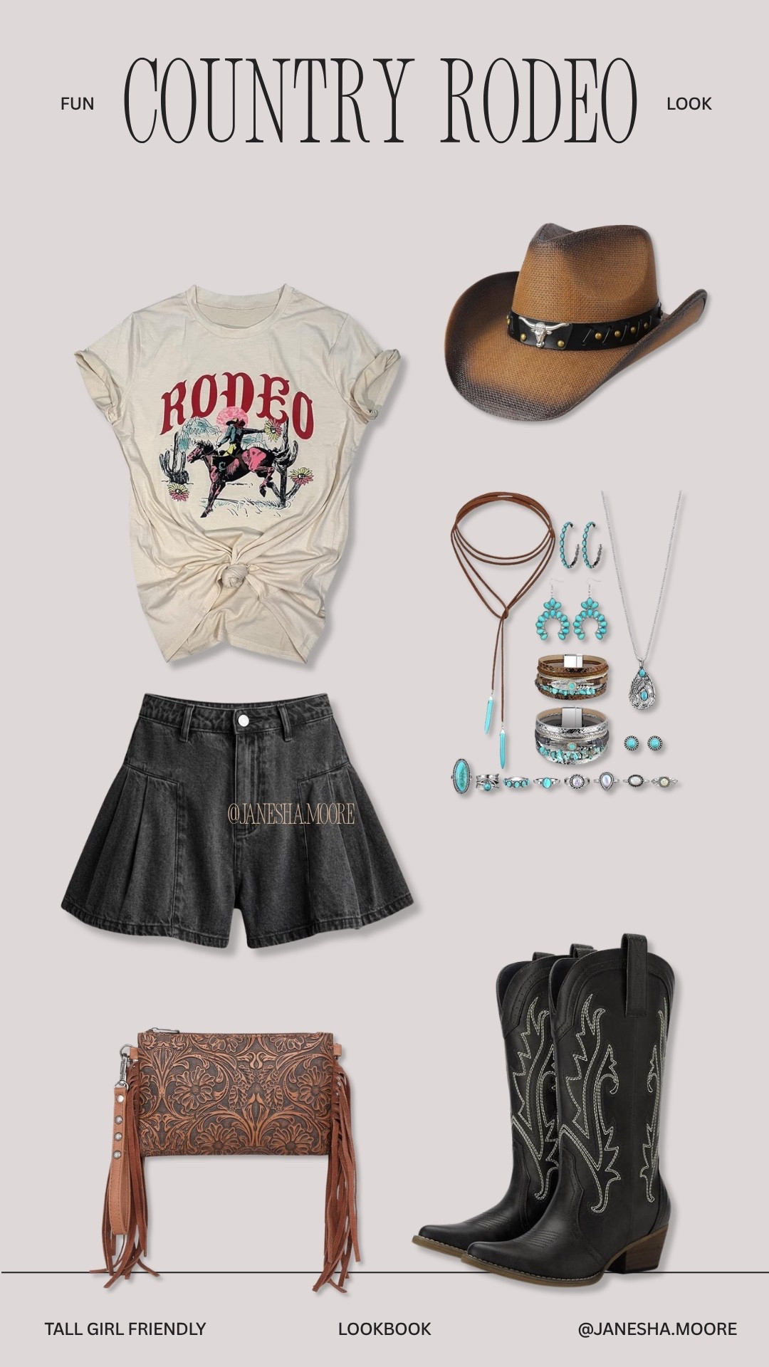 Fun Country Rodeo Look | I am 5'9 200 lbs wearing small top (stretchy) + XL shorts!! (Has stretch and very comfy)

#LTKFestival #LTKFindsUnder100 #LTKStyleTip