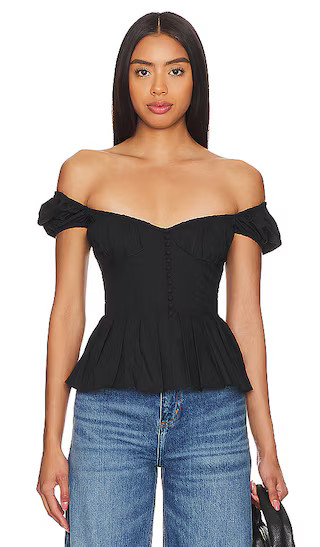 x REVOLVE Larna Top in Black | Revolve Clothing (Global)