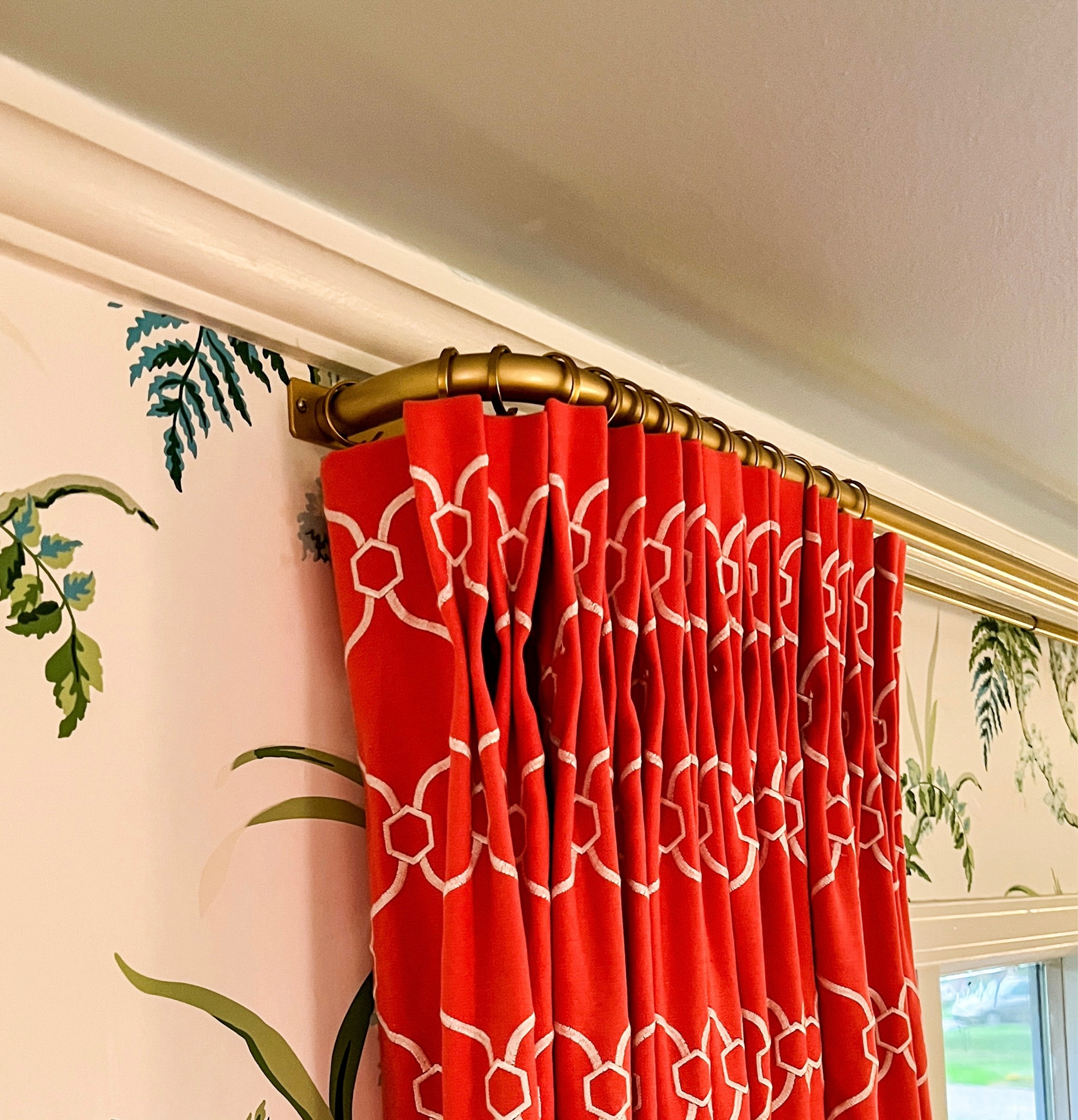 My Amazon double drapery rod! I used some rings I already had. Linking this double rod, the single rod version (in my office) and rings that will be great with it!