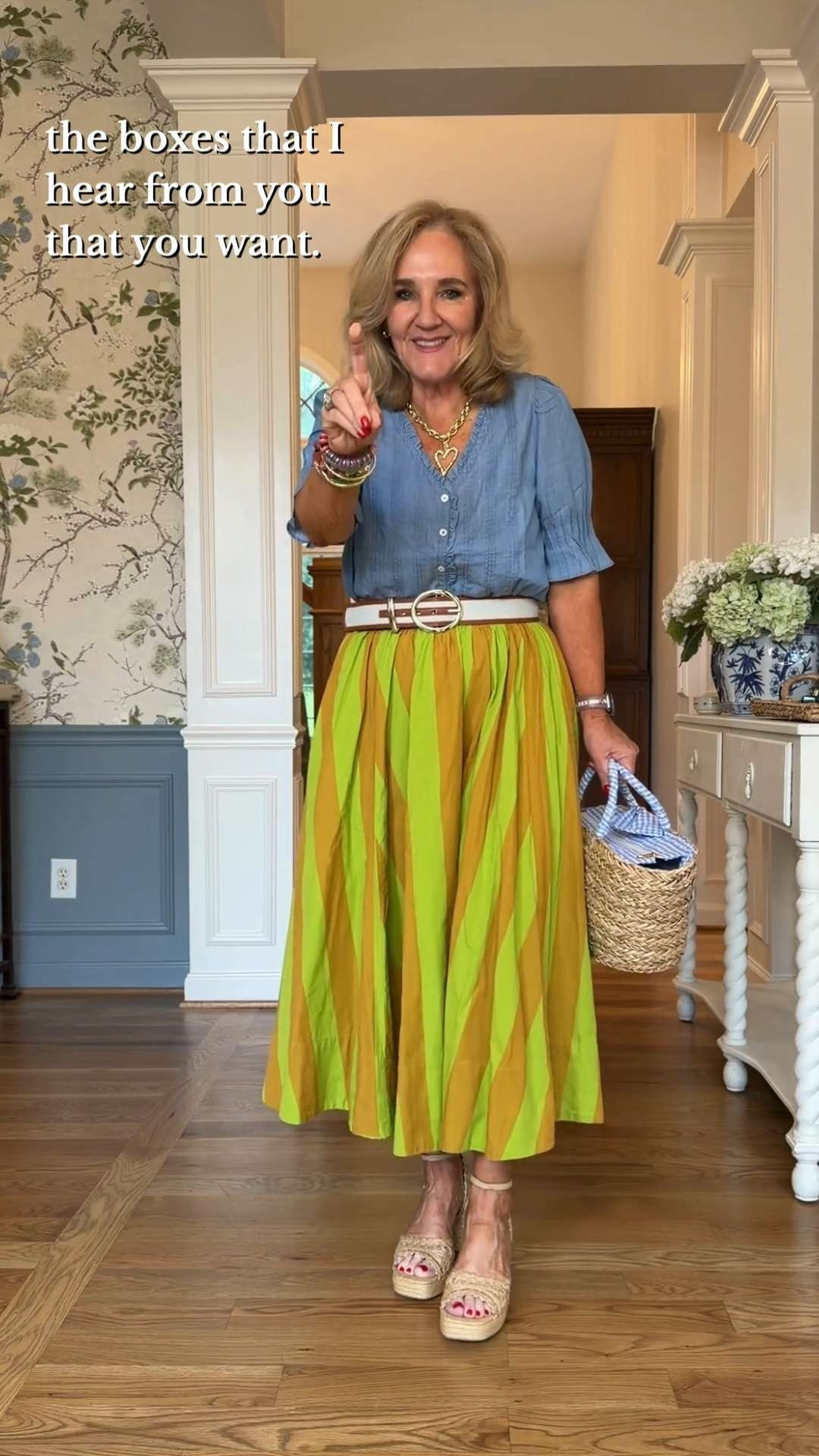 This top has become a favorite because it checks so many boxes, comfortable, flattering, great sleeve coverage, and easy to style a dozen different ways. Today I paired it with a bold skirt for a look that feels playful and summer-ready. 🫶🏻 

 #LTKootd #LTKSeasonal #LTKSaleAlert