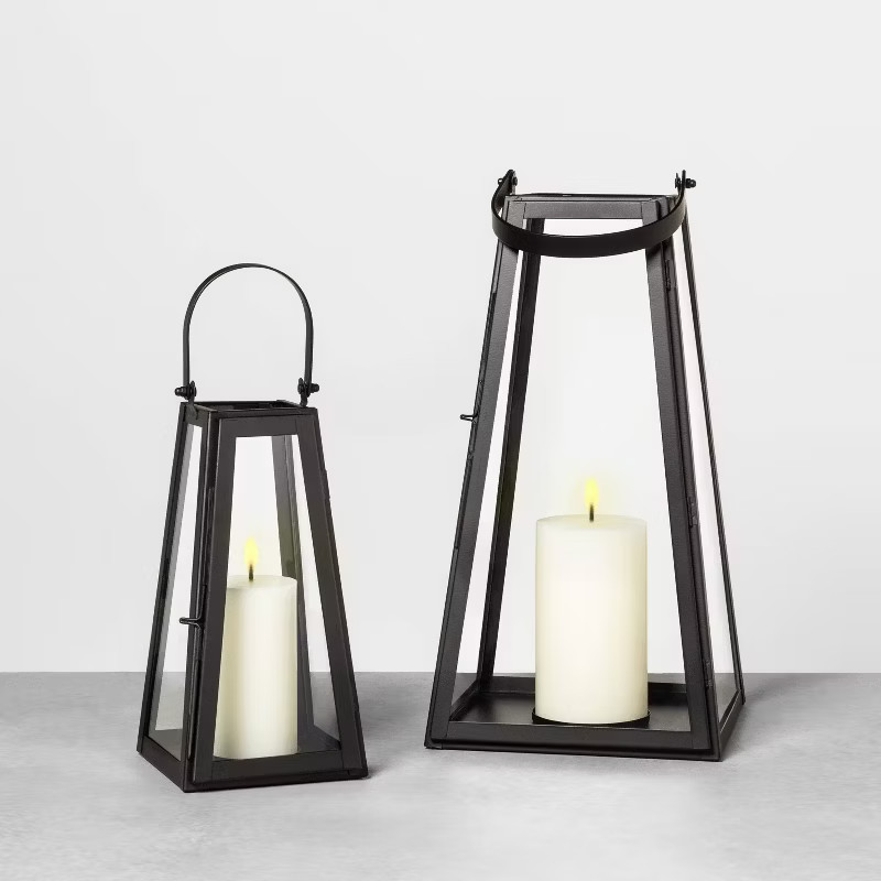 Large 20" Metal Lantern Black - Hearth & Hand™ with Magnolia | Target