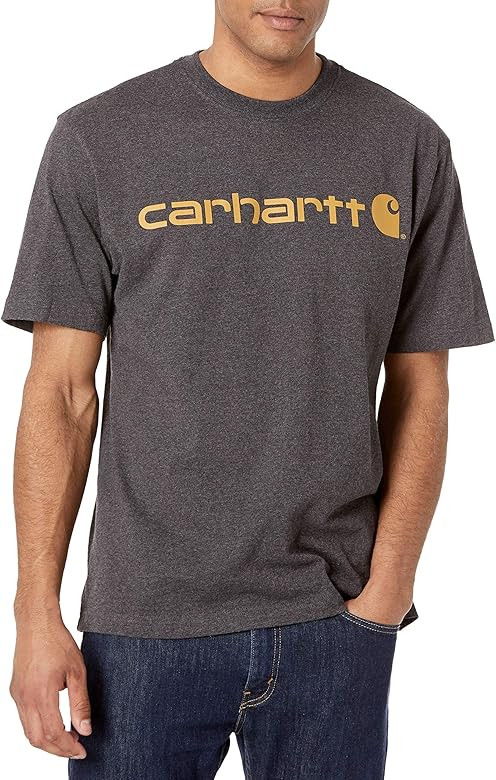 Carhartt Men's Signature Logo Short-Sleeve Midweight Jersey T-Shirt K195 | Amazon (US)