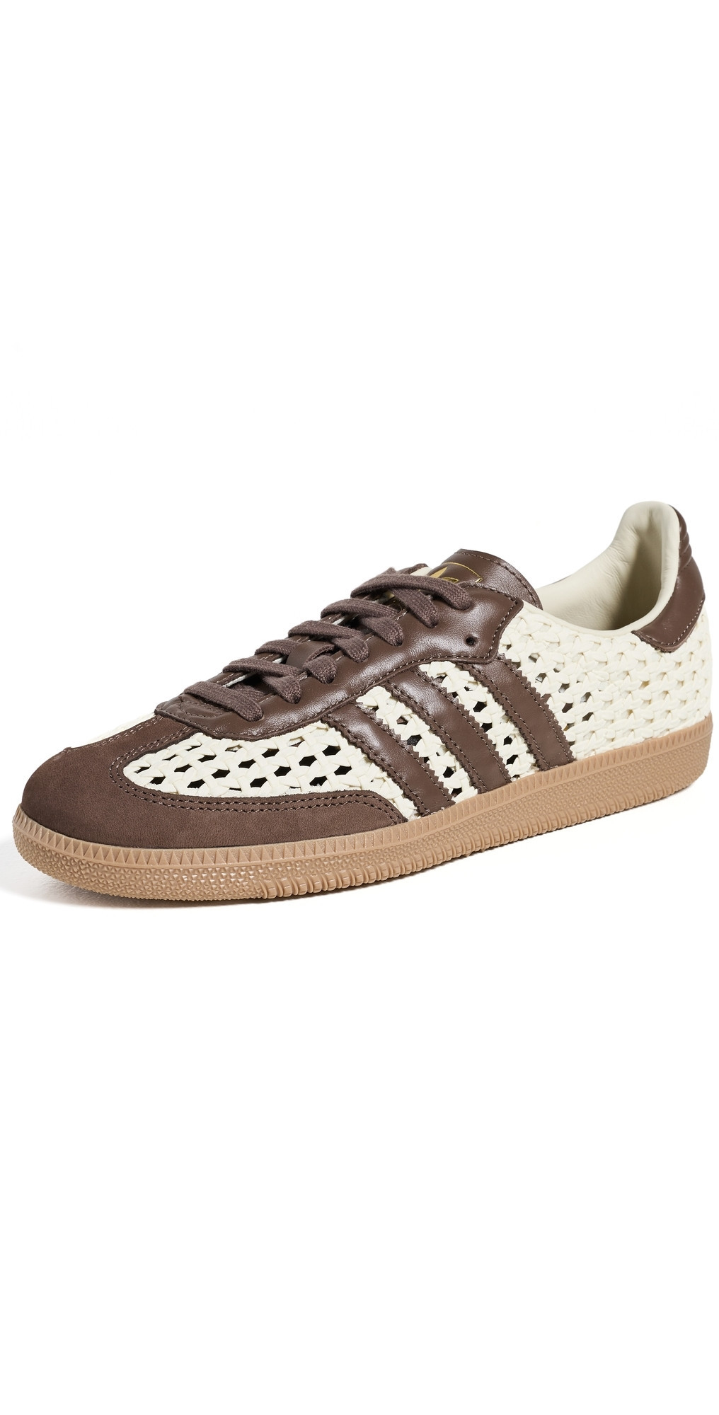 adidas Samba OG Woven Sneakers Cream Wh/Earth Strata/Gold Met 5.5 | Shopbop