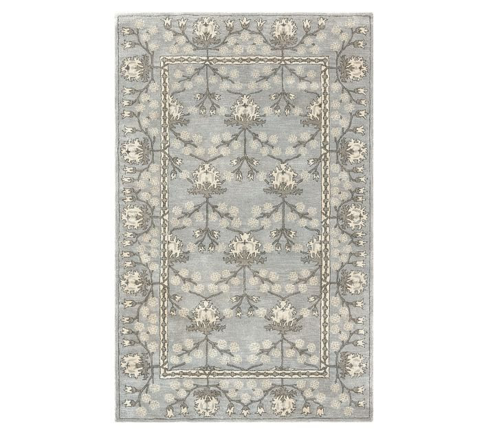 Kennedy Persian-Style Hand Tufted Wool Rug - Blue Multi | Pottery Barn (US)