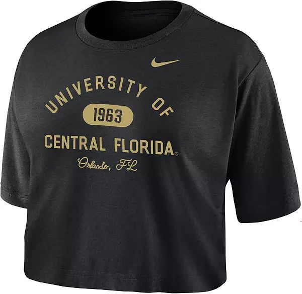 Nike Women's UCF Knights Black Dri-FIT Cotton Crop T-Shirt | Dick's Sporting Goods