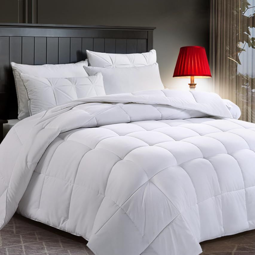 Homelike Moment California King Lightweight Comforter White - All Season Down Alternative Bed Comfor | Amazon (US)