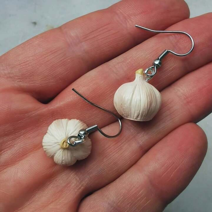 Garlic Bulb Earrings, Funny Garlic-Shaped Earrings, Simulated Vegetable Earrings | SHEIN